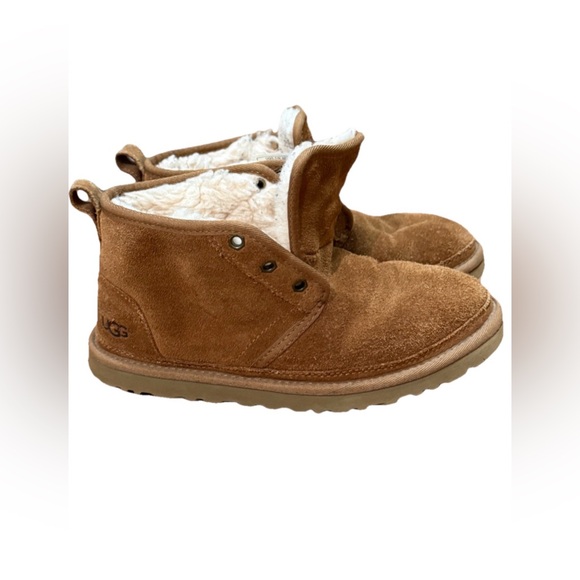 UGG Neumel Chukka Boots Chestnut Brown Suede Lace Up Men’s Size 6 Wool Lined main image 10